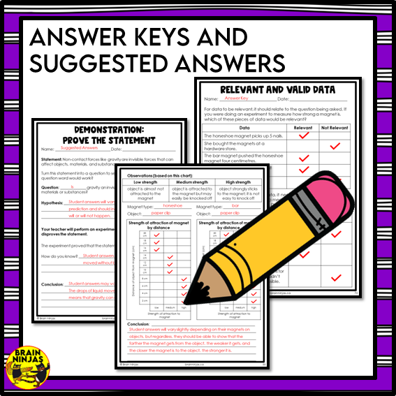 Gravity and Magnetism Lessons and Activities About Non-Contact Forces | Paper and Digital