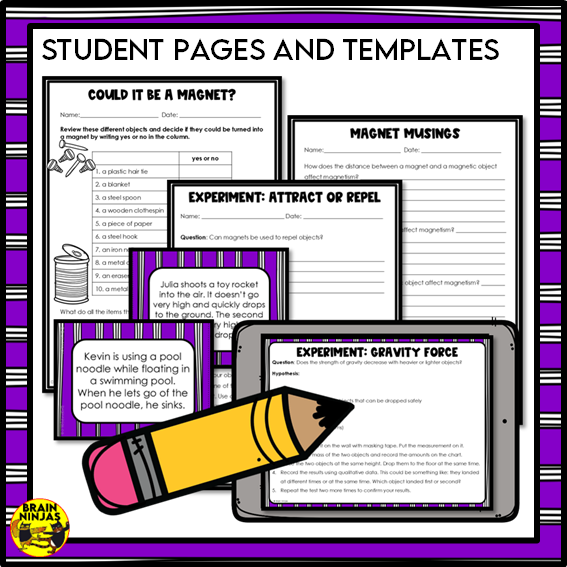 Gravity and Magnetism Lessons and Activities About Non-Contact Forces | Paper and Digital