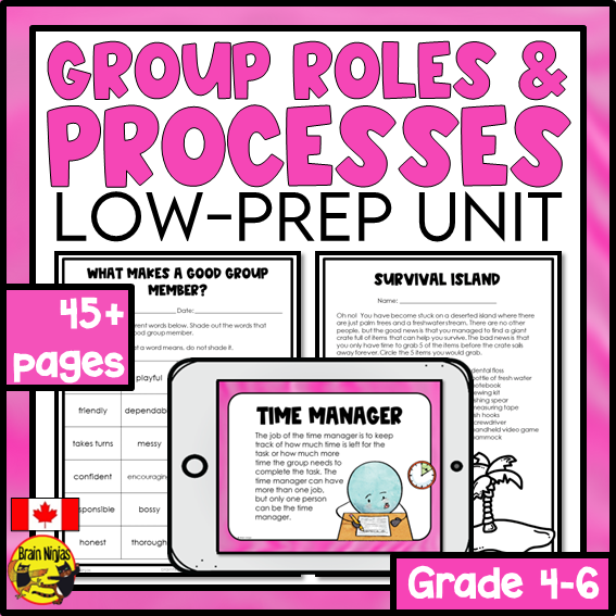 Geoup Roles Group Roles and Processes | Health and Wellness Unit | Paper and Digit ...