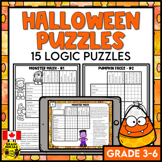 Halloween Logic Puzzles | Paper and Digital