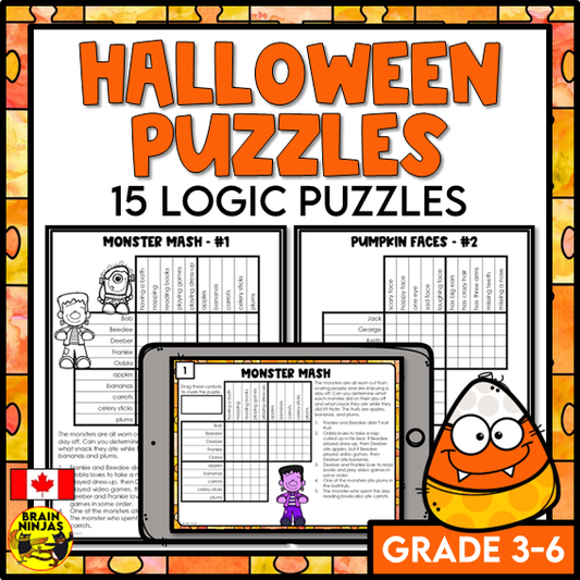 Halloween Logic Puzzles | Paper and Digital