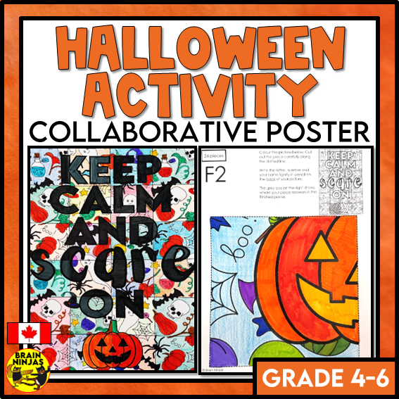 Halloween Collaborative Poster Be Calm and Scare On | Paper