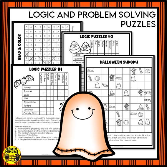 Halloween Reading, Writing and Puzzle Activities | Paper and Digital