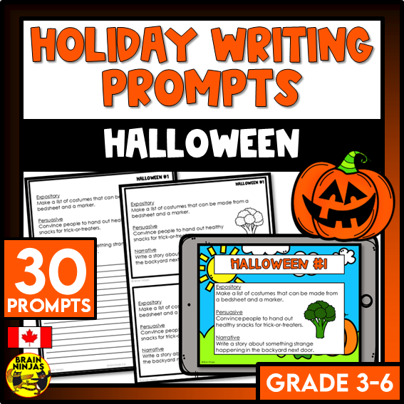 Halloween Writing Prompts | Paper and Digital