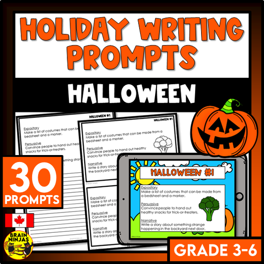 Halloween Writing Prompts | Paper and Digital