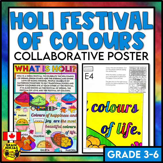 Holi Festival of Colours Collaborative Poster | Paper