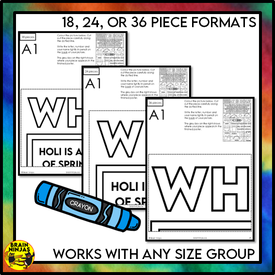 Holi Festival of Colours Collaborative Poster | Paper