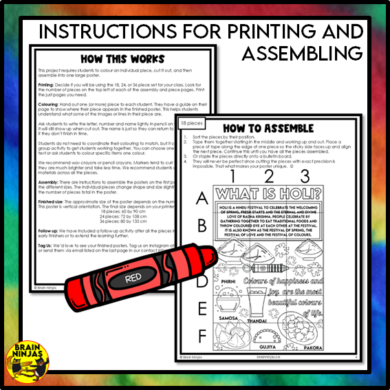 Holi Festival of Colours Collaborative Poster | Paper