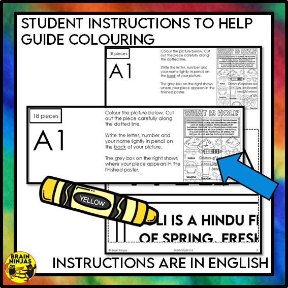 Holi Festival of Colours Collaborative Poster | Paper