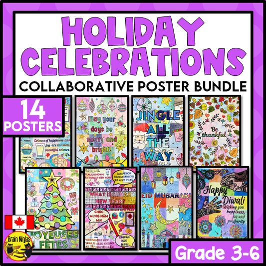 Holiday Celebrations Collaborative Poster Bundle | Paper