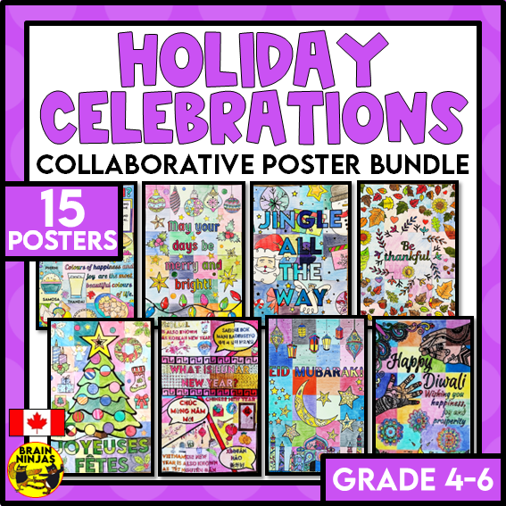 Holiday Celebrations Collaborative Poster Bundle | Paper