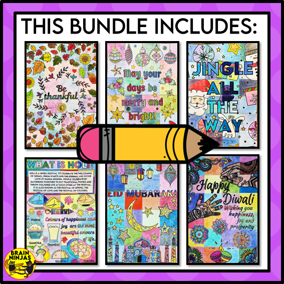 Holiday Celebrations Collaborative Poster Bundle | Paper