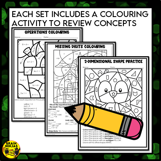 Holiday Math Worksheets Bundle Numbers to 10 000 | Paper