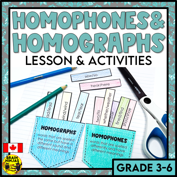 Homophones and Homographs Lessons and Activities | Paper and Digital