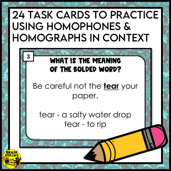 Homophones and Homographs Lessons and Activities | Paper and Digital