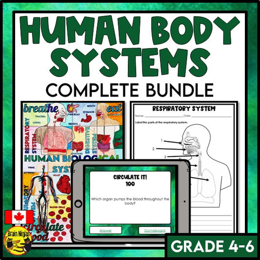 Human Body Systems Unit Bundle | Biological Systems | Paper and Digital