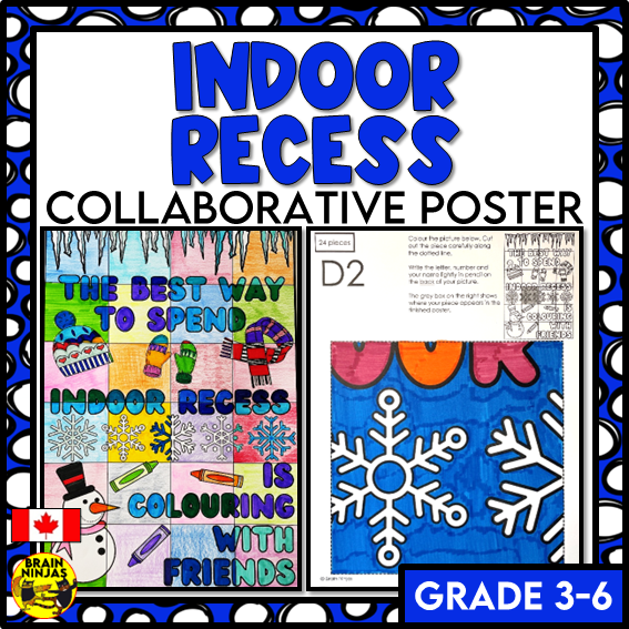 Winter Collaborative Poster for Indoor Recess or a Snowy Day | Paper