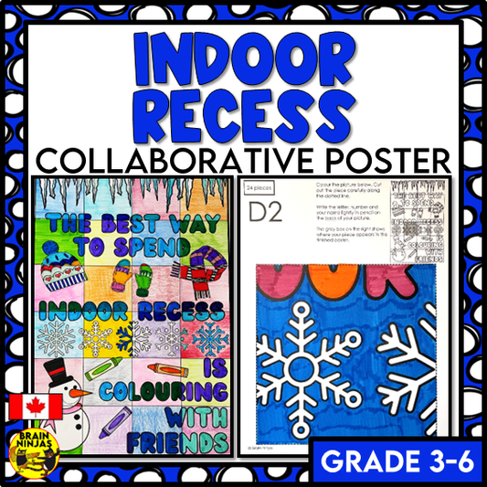 Winter Collaborative Poster for Indoor Recess or a Snowy Day | Paper