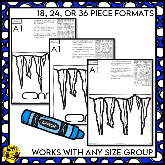 Winter Collaborative Poster for Indoor Recess or a Snowy Day | Paper