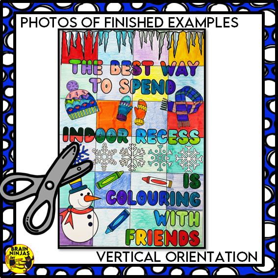Winter Collaborative Poster for Indoor Recess or a Snowy Day | Paper