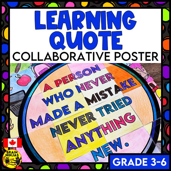 Learning Quote Collaborative Poster Albert Einstein | Paper