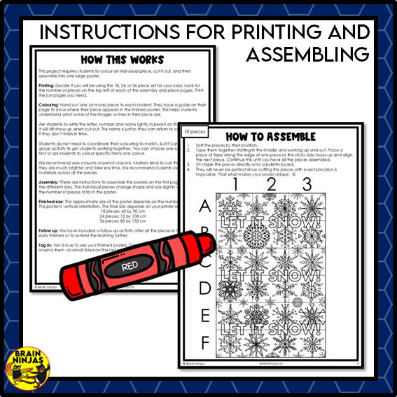 Winter or Christmas Collaborative Poster | Paper