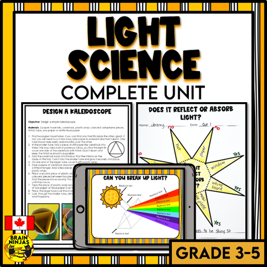 Light Science and Shadows Unit Lessons and Activities | Paper and Digital