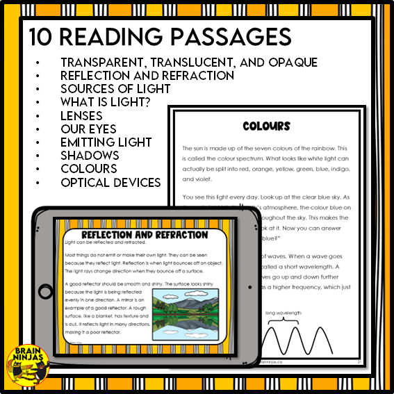 Light Science and Shadows Unit Lessons and Activities | Paper and Digital