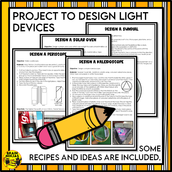 Light Science and Shadows Unit Lessons and Activities | Paper and Digital