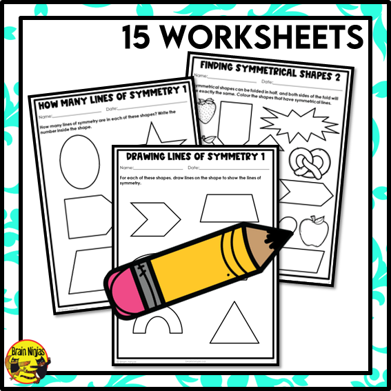 Lines Of Symmetry Worksheet Symmetrical 2D Shapes And Lines Of
