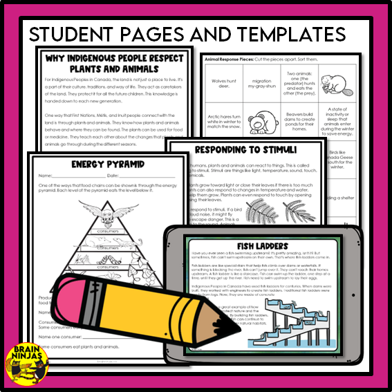 Living Systems Unit Alberta Grade 3 Science Lessons and Activities | Paper and Digital