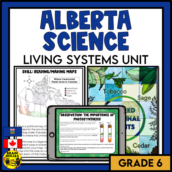 Alberta Science Living Systems Unit Grade 6 Bundle | Paper and Digital