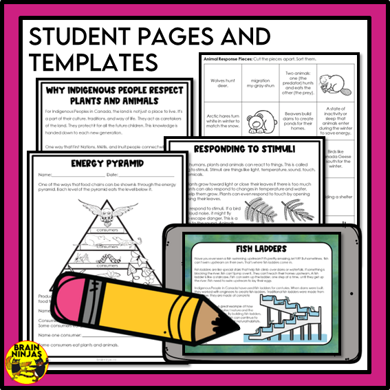 Living Systems Unit Alberta Grade 3 Science Lessons and Activities | Paper and Digital