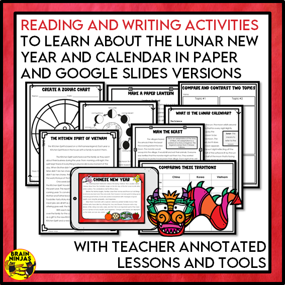 Lunar New Year Activity Bundle | Paper and Digital