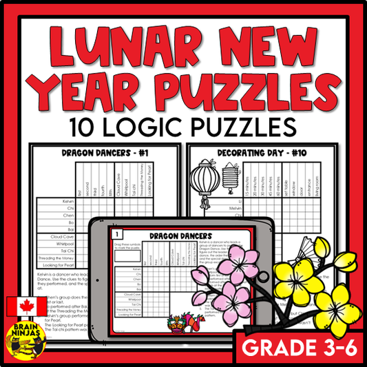 Lunar New Year Logic Puzzles | Paper and Digital