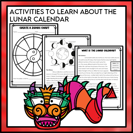 Lunar New Year Reading and Writing Activities | Paper and Digital
