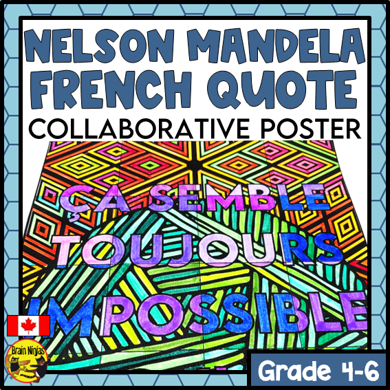 FRENCH Impossible Quote Collaborative Poster | Nelson Mandela