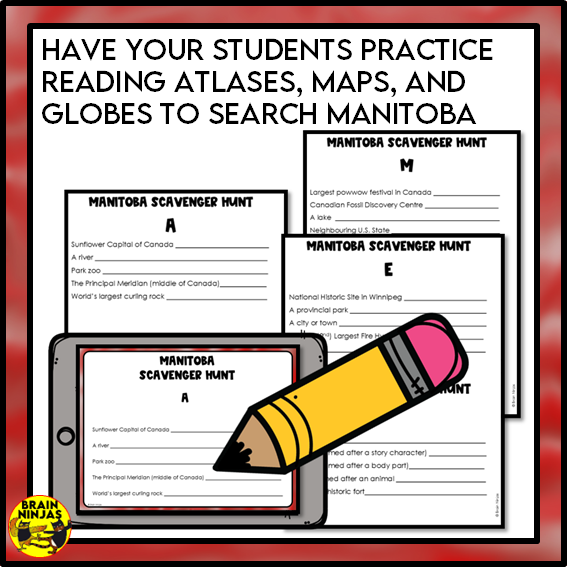 Manitoba Geography Scavenger Hunt | Paper and Digital