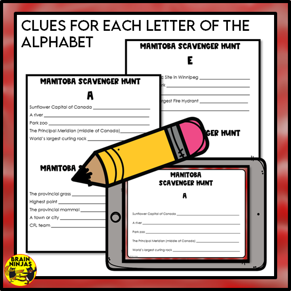 Manitoba Geography Scavenger Hunt | Paper and Digital