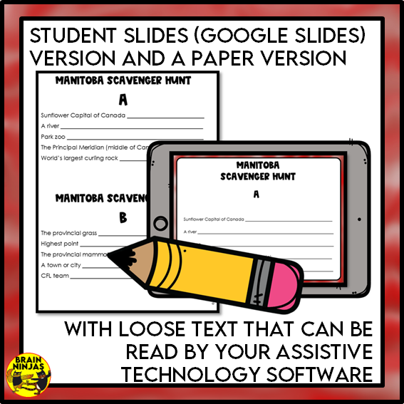 Manitoba Geography Scavenger Hunt | Paper and Digital