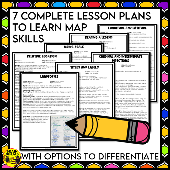 Map Reading Skills Unit Creative Mapping Activity | Paper and Digital