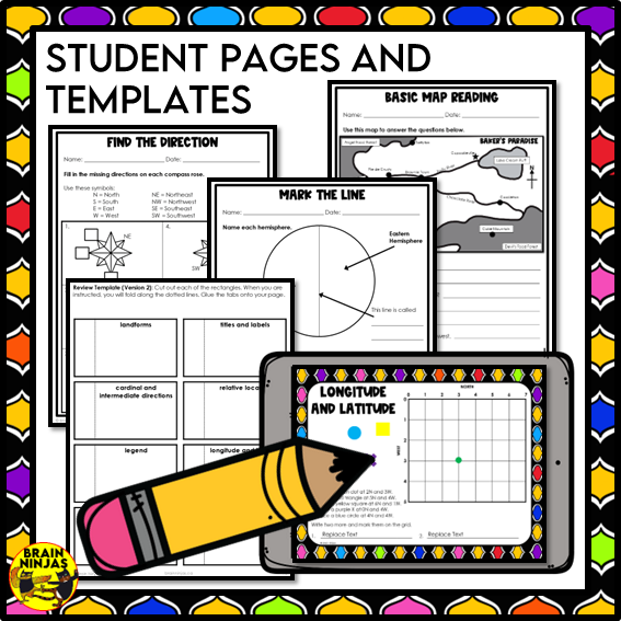 Map Reading Skills Unit Creative Mapping Activity | Paper and Digital