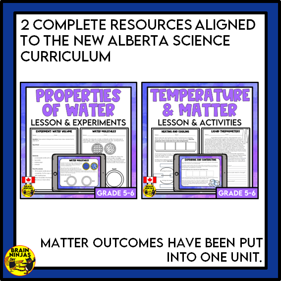 Alberta Science Matter Unit Grade 6 Bundle | Paper and Digital