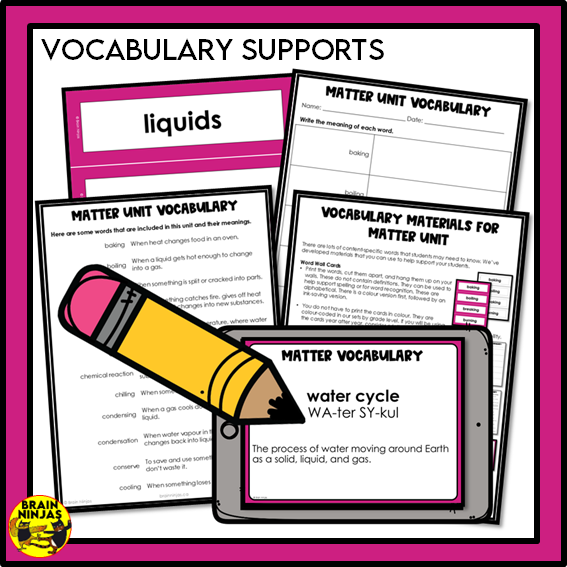 Matter Unit Alberta Grade 3 Science Lessons and Activities | Paper and Digital