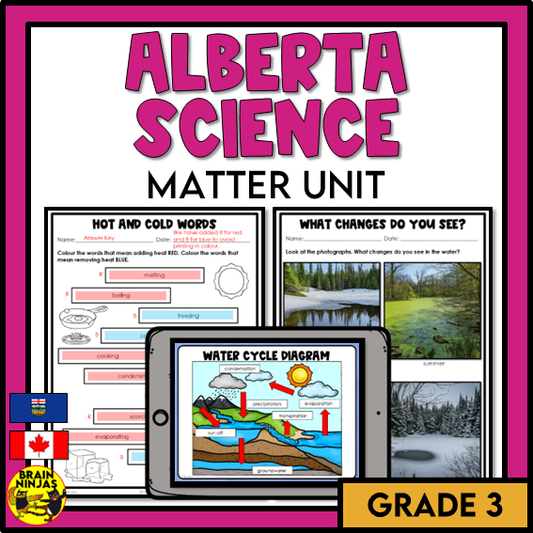 Matter Unit Alberta Grade 3 Science Lessons and Activities | Paper and Digital
