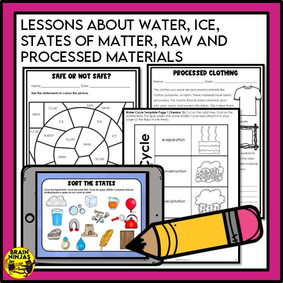 Matter Unit Alberta Grade 3 Science Lessons and Activities | Paper and Digital