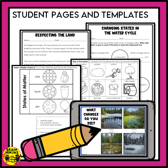 Matter Unit Alberta Grade 3 Science Lessons and Activities | Paper and Digital