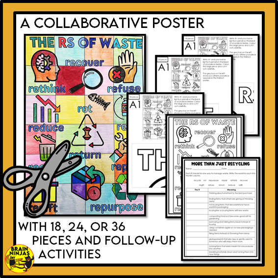 Alberta Science Matter Unit Grade 4 Waste Management Bundle | Paper and Digital