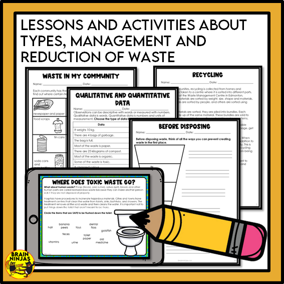Alberta Science Matter Unit Grade 4 Waste Management Bundle | Paper and Digital