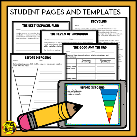 Alberta Science Matter Unit Grade 4 Waste Management Bundle | Paper and Digital
